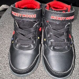 Kids Black Mickey Mouse Shoes